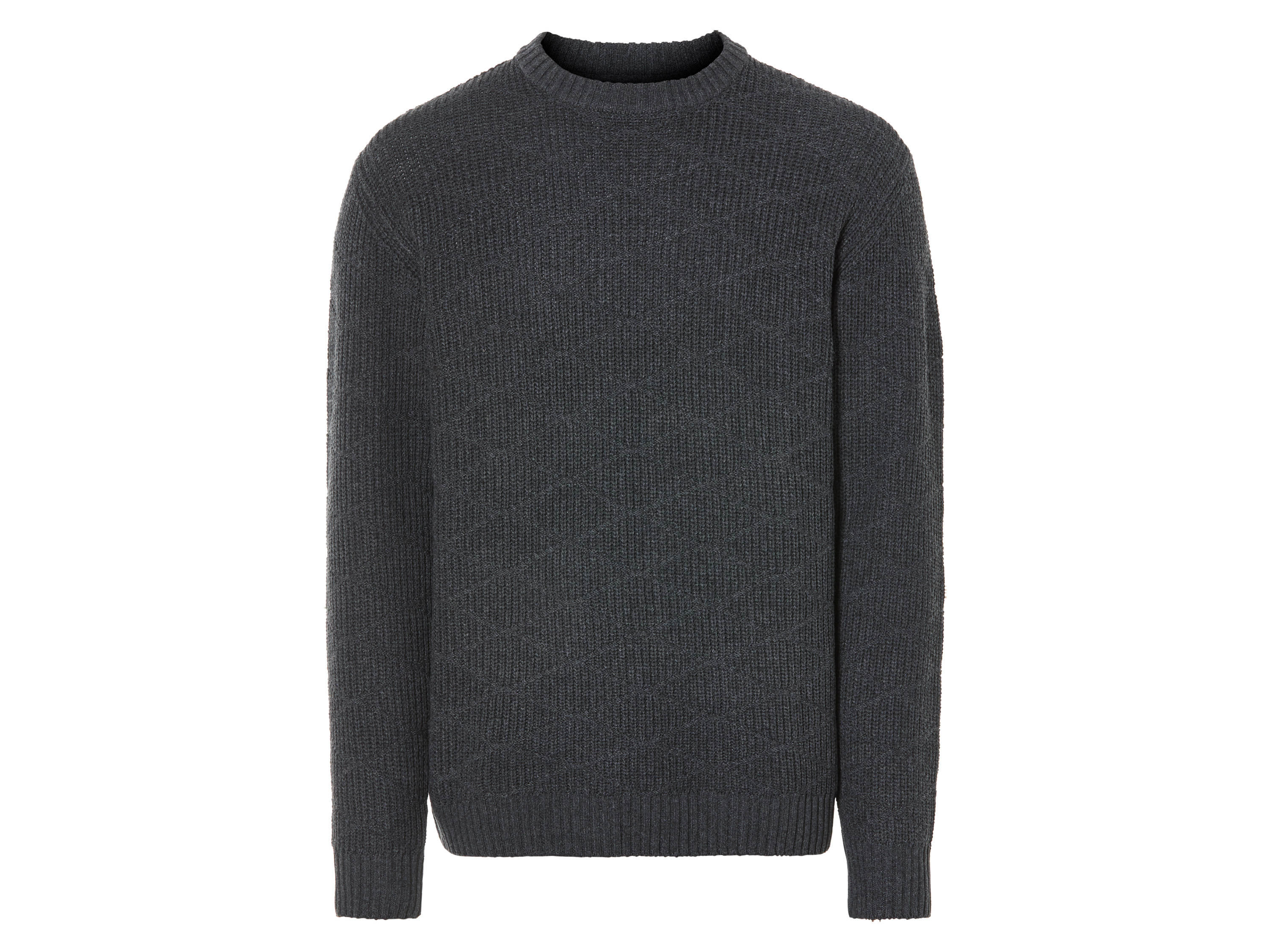 LIVERGY® Pull à grosse maille homme (S, gris)