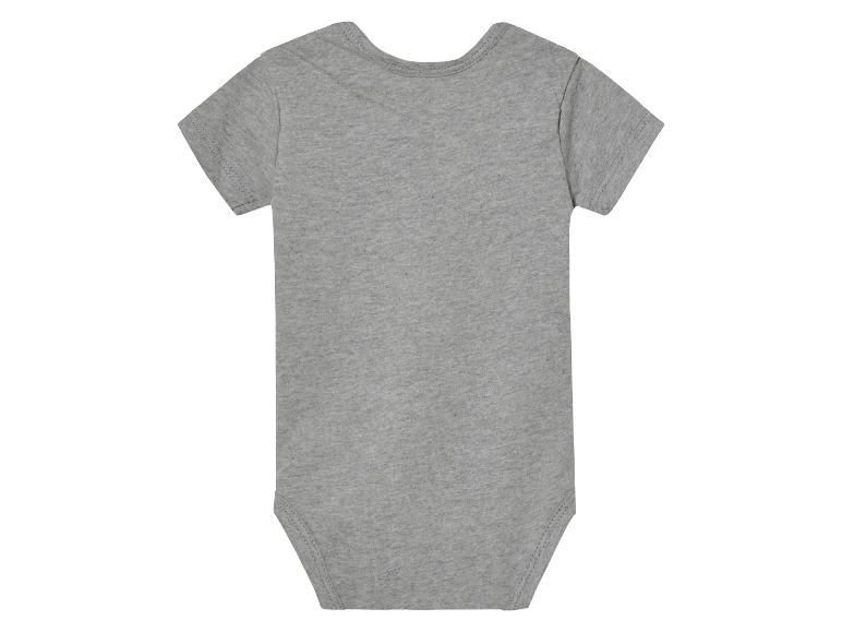 Body bébé gris à manches courtes.