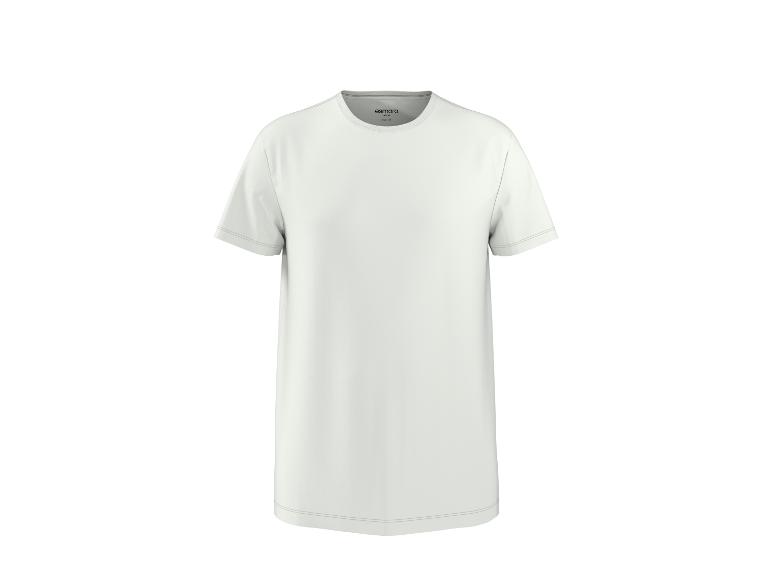 T-shirt blanc à manches courtes pour homme avec col rond
