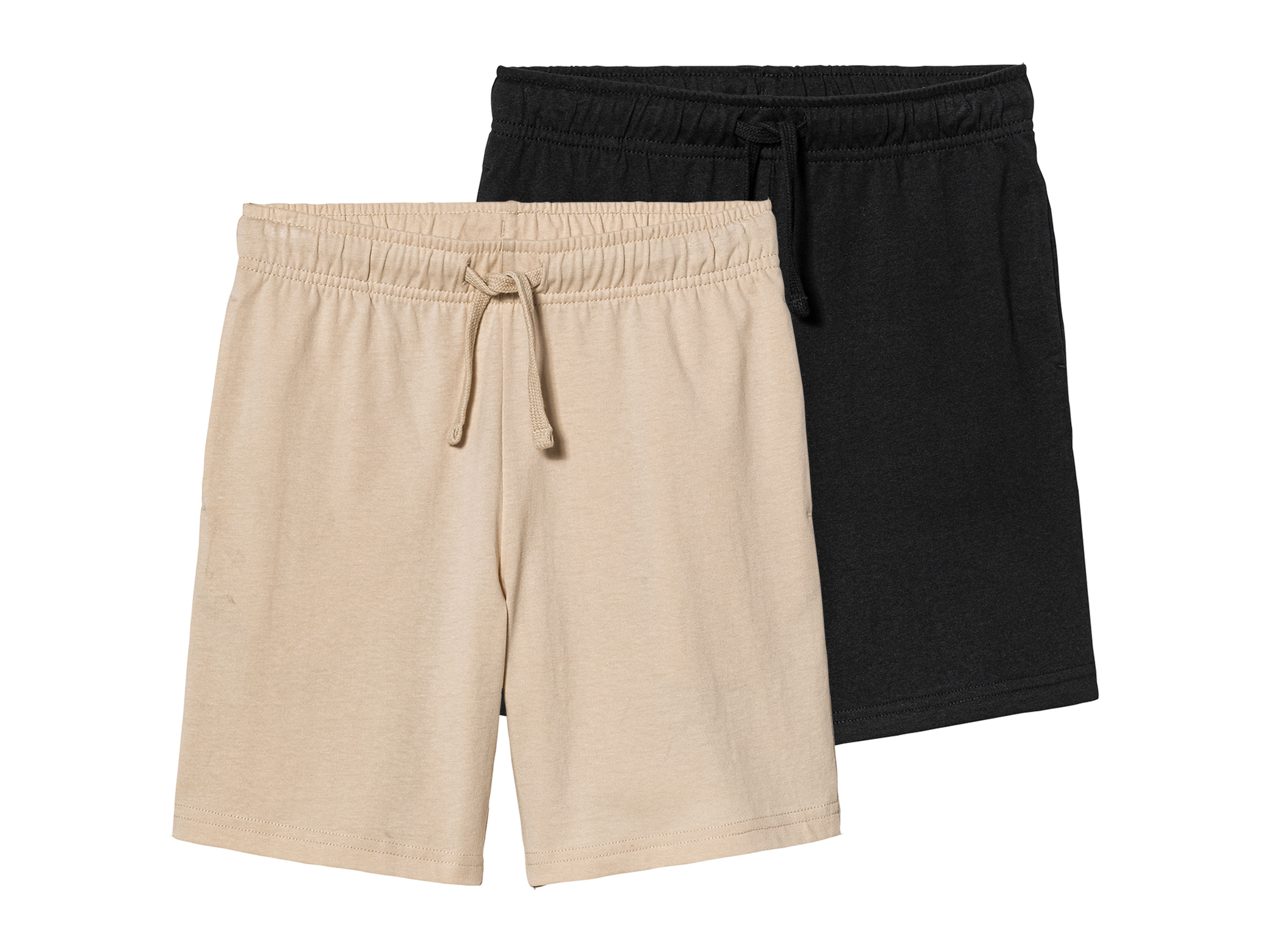 pepperts!® Lot de 2 shorts molletonnés enfant (noir/beige)