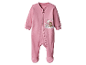Combinaison rose pour bébé avec motif ours et lapin.