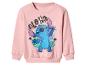 Sweat-shirt rose pour enfants avec imprimé Stitch et texte 'Aloha' à sequins.