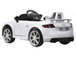 Une voiture jouet Audi TT RS blanche.