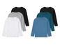 Six t-shirts à manches longues de couleurs différentes.