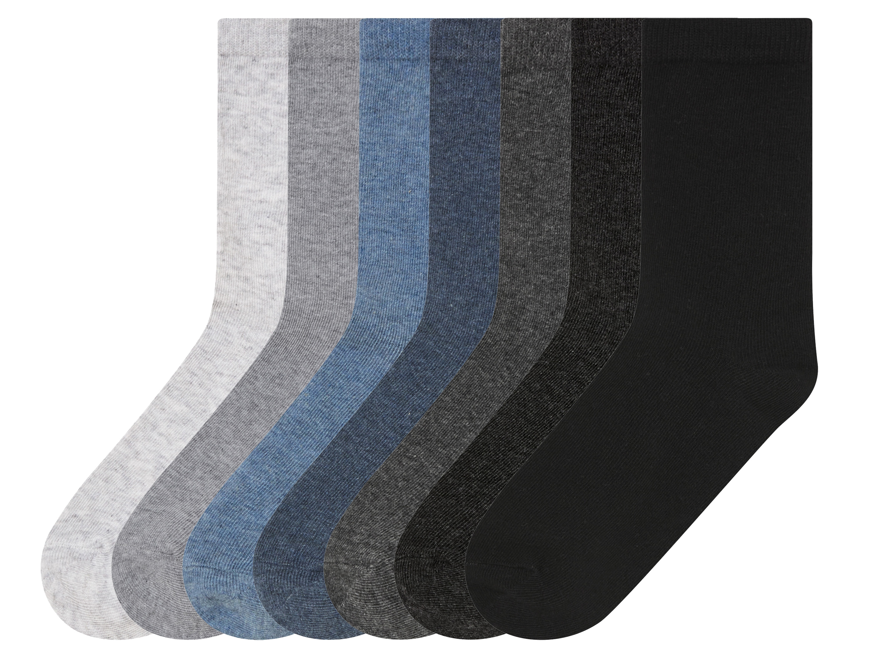 pepperts!® Lot de 7 paires de chaussettes garçon (35-38, gris/bleu/noir)