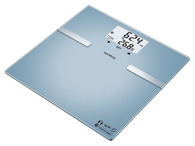 Balance de salle de bain Sanitas avec écran LCD.