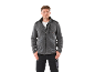 Veste polaire grise pour homme avec fermeture éclair et pantalon noir