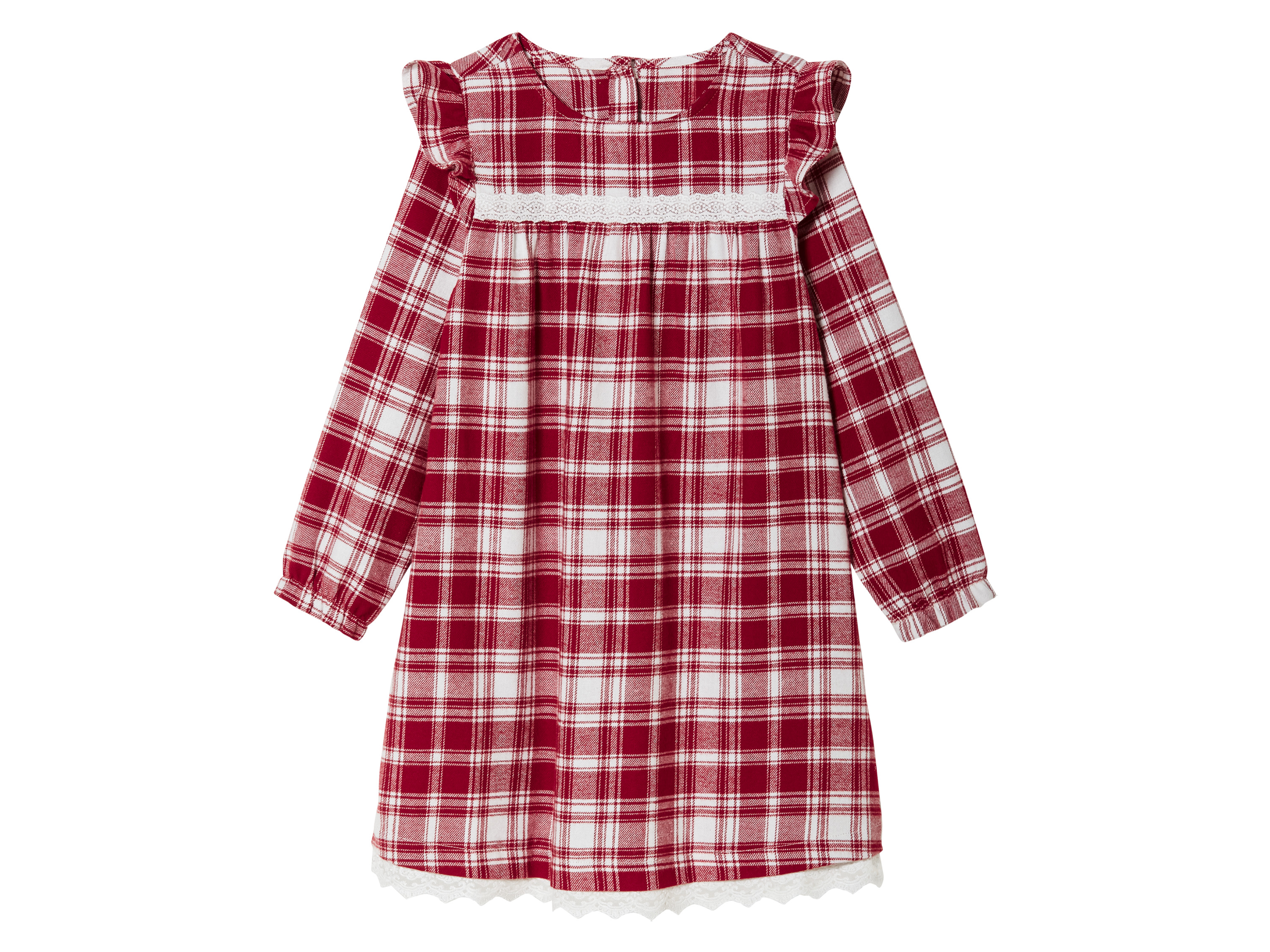lupilu® Robe en flanelle petite fille (110, rouge)