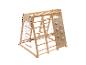 Gymnase de jeu en bois pour enfants avec échelle de corde et mur d'escalade