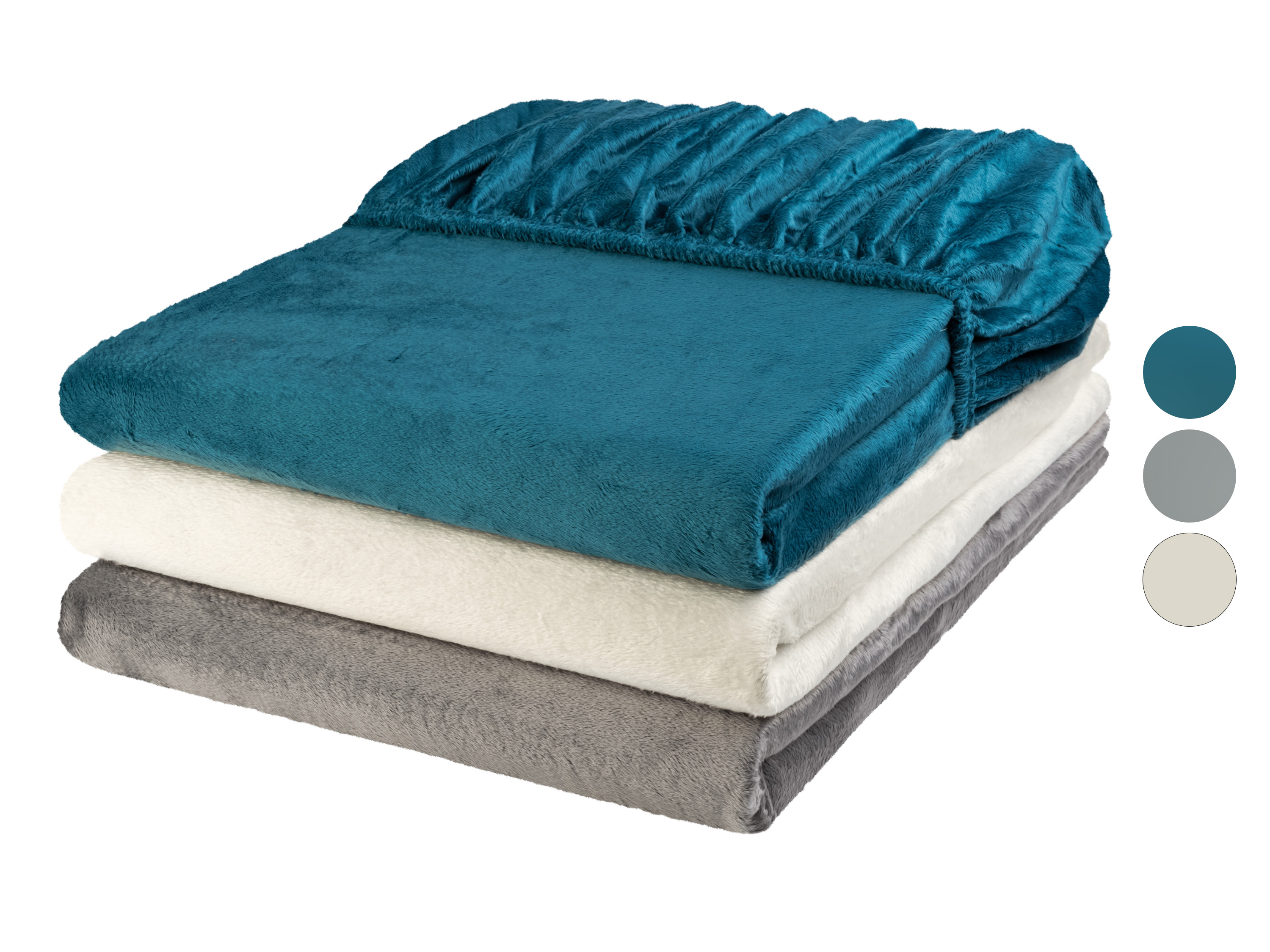 LIVARNO home Drap-housse en peluche, 140-160 x 200 cm