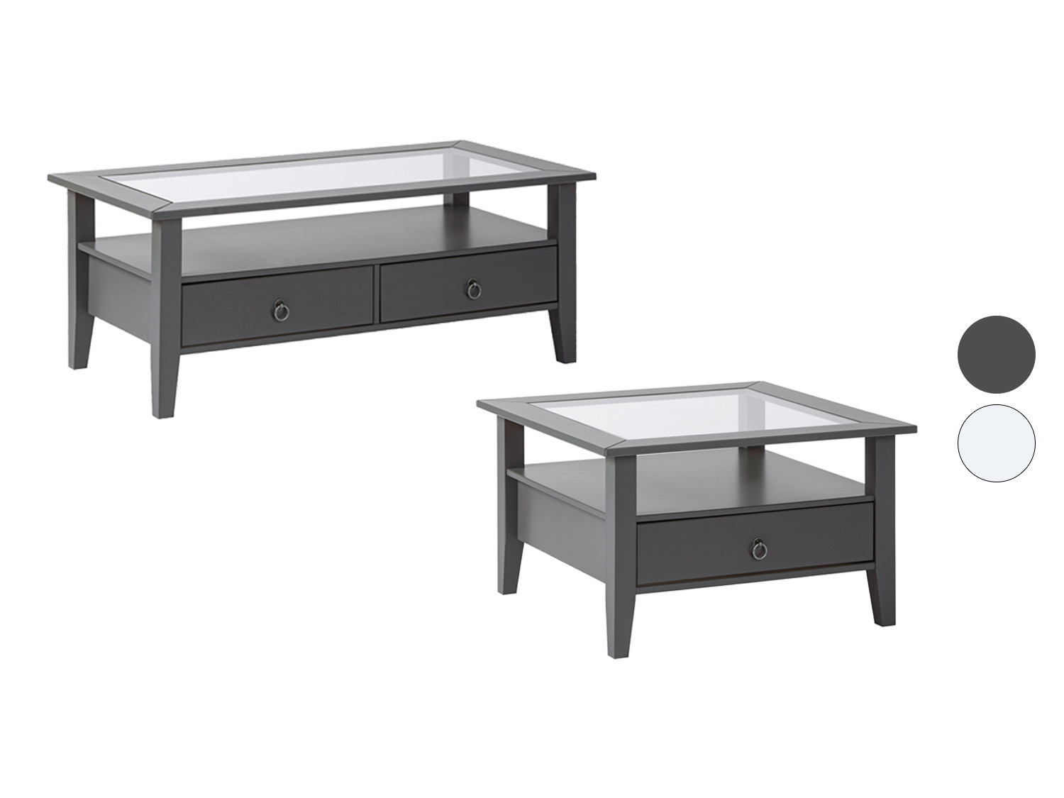 Inter Link Table basse, avec dessus en verre