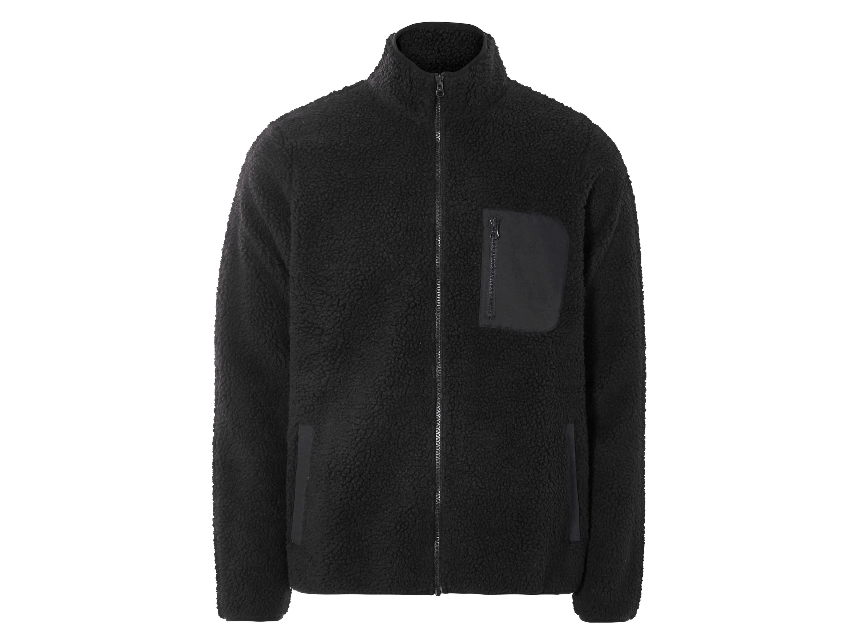 LIVERGY® Veste polaire en peluche homme (M, noir)