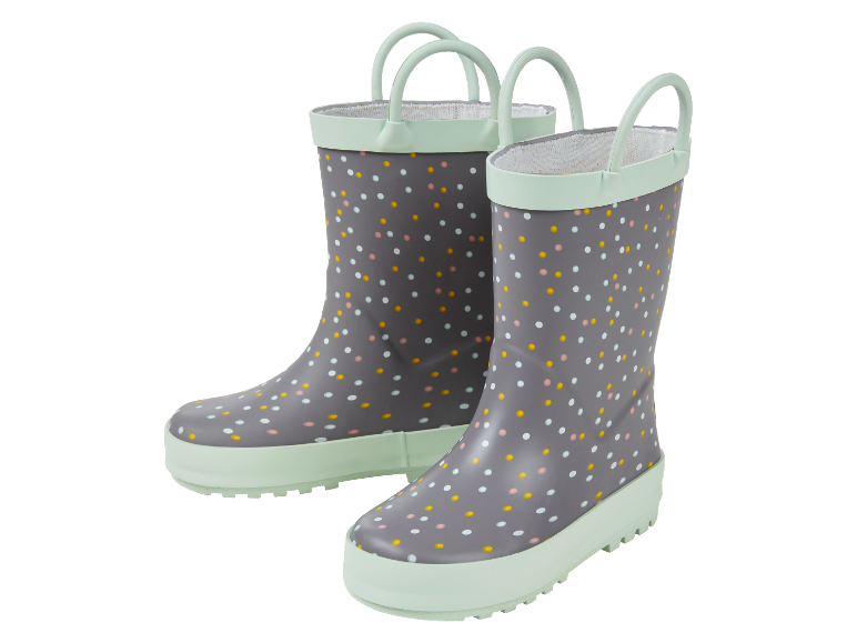 Bottes de pluie pour enfants à pois.