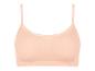 Un soutien-gorge rose avec de la dentelle.