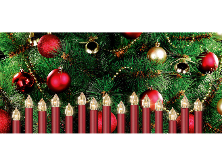 Aller en mode plein écran : LIVARNO home Bougies LED sans fil pour sapin de Noël, 15 pièces - Image 18