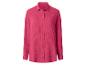 Chemise femme fuchsia à manches longues avec texture froissée