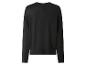 Sweat-shirt noir à manches longues et col rond, vue de dos