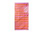 Tapis de plage rayé orange et rose ORIVIT avec sac de transport.