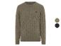 Un pull en maille torsadée vert pour homme K-Way.