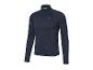 Haut de sport bleu marine à manches longues avec un court zip au col.