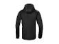 Veste softshell noire à capuche, vue de dos