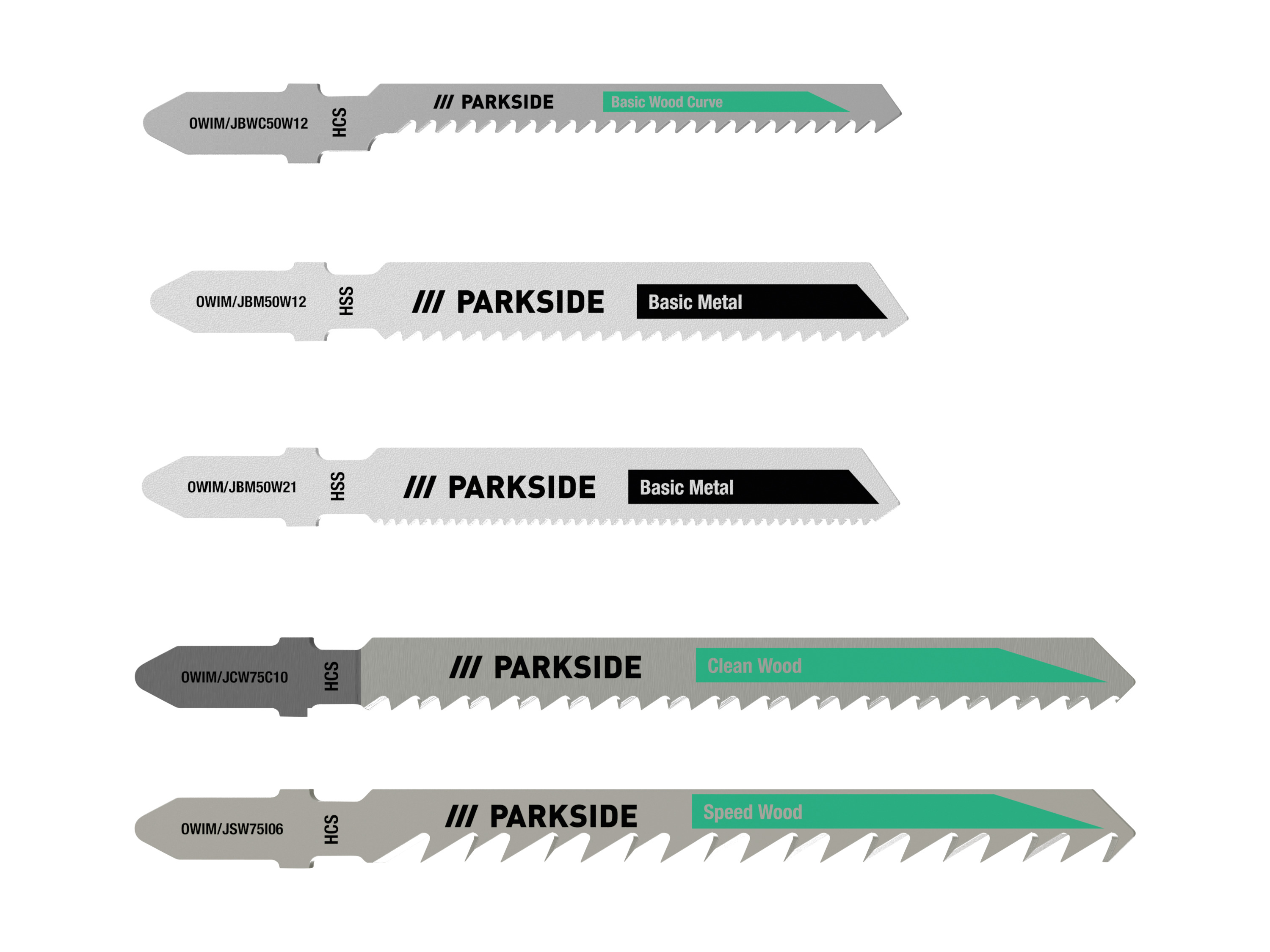 PARKSIDE® Jeu de lames de scie sabre, 5 pièces (universel)