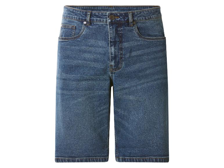 Short en jean bleu coupe droite pour homme