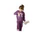 Ensemble de survêtement violet pour enfant avec motif arc-en-ciel à sequins et peluche.