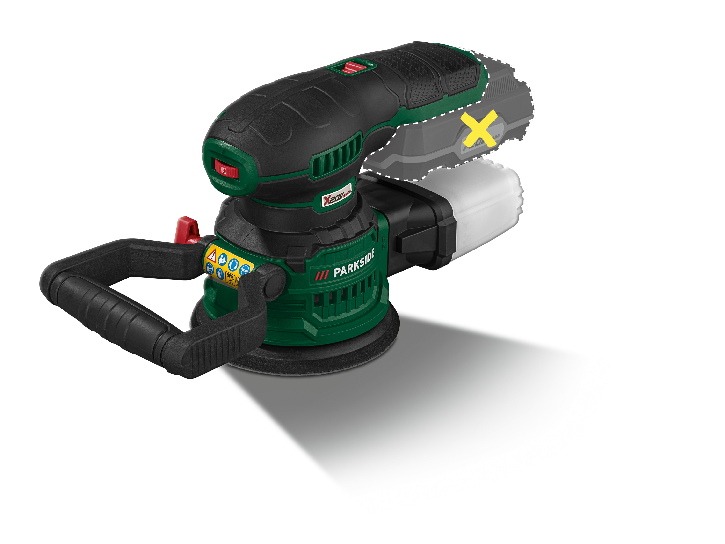 PARKSIDE® Ponceuse excentrique sans fil PAEXS 20-Li B2, 20 V