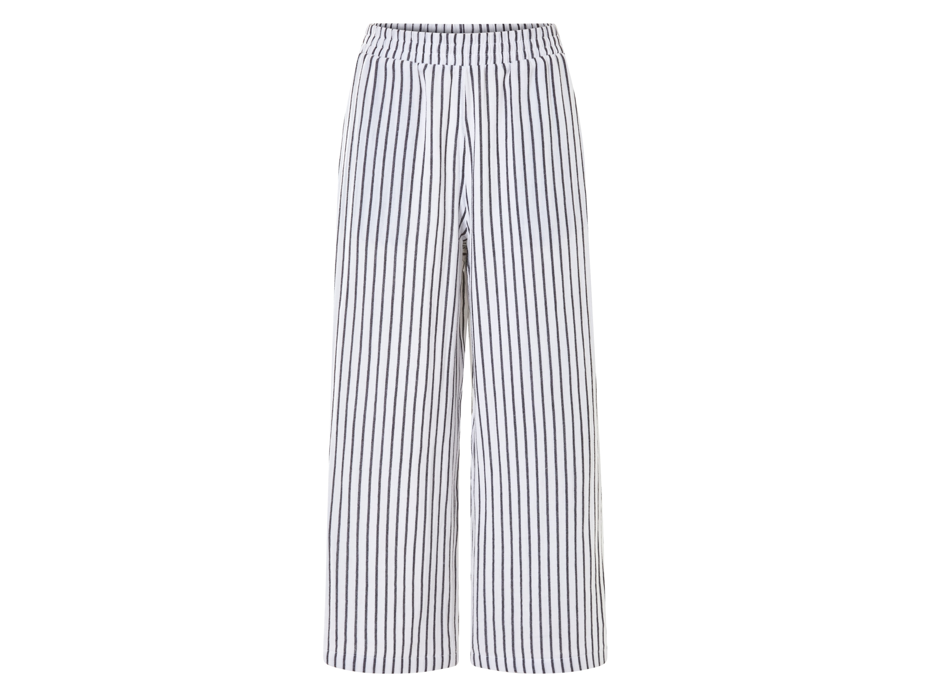 esmara® Pantalon en mousseline femme (noir/blanc, S(34/36))