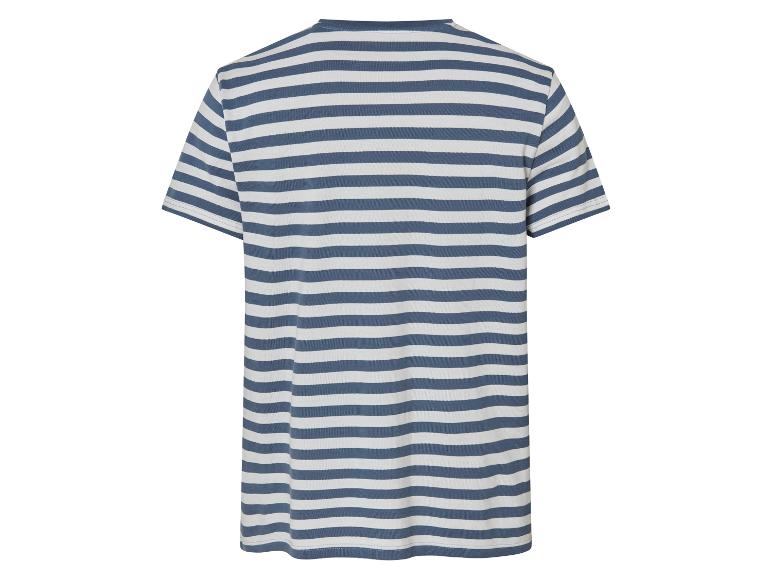 Robe rayée bleu et blanc pour femme.