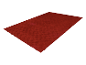 Tapis rouge uni, texture moelleuse.