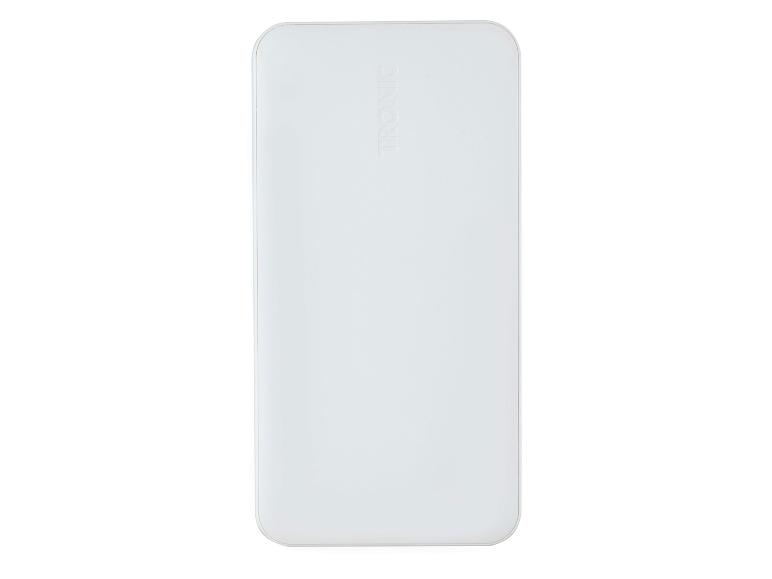 Une powerbank blanche de la marque Tronc.