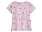 T-shirt pour fille, couleur lilas, imprimé cœurs.