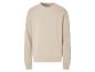 Sweat-shirt beige uni à manches longues.