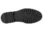 Semelle de botte noire avec motif de traction robuste.