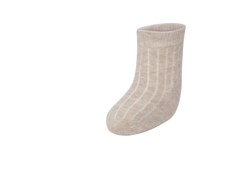 Chaussette beige à rayures verticales