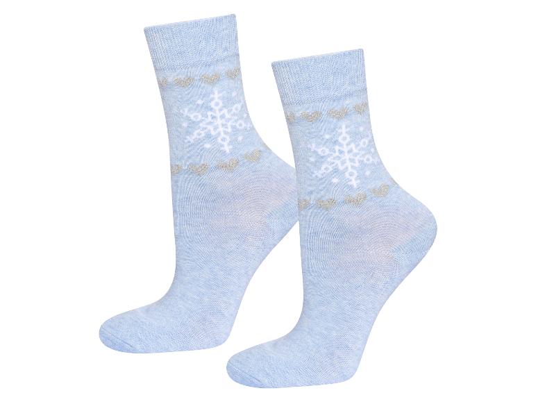Soxo Lot de 2 paires de chaussettes de Noël unisexe 4