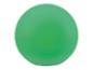 Sphère verte lumineuse sur fond blanc.