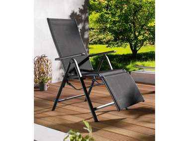 LIVARNO home Fauteuil en aluminium Houston, noir/anthracite