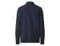 Vue arrière d'une chemise homme bleu marine à manches longues et col.