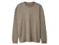 T-shirt à manches longues gris-brun avec col rond.