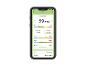 Un écran de smartphone avec une application pour suivre la perte de poids, qui affiche un poids de 59,4 kg et un IMC de 20,6.