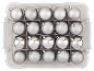 Une boîte transparente avec 25 boules de Noël argentées en trois finitions différentes.