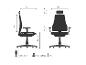 Dimensions du fauteuil de bureau : hauteur, largeur, profondeur, réglages et charge maximale.