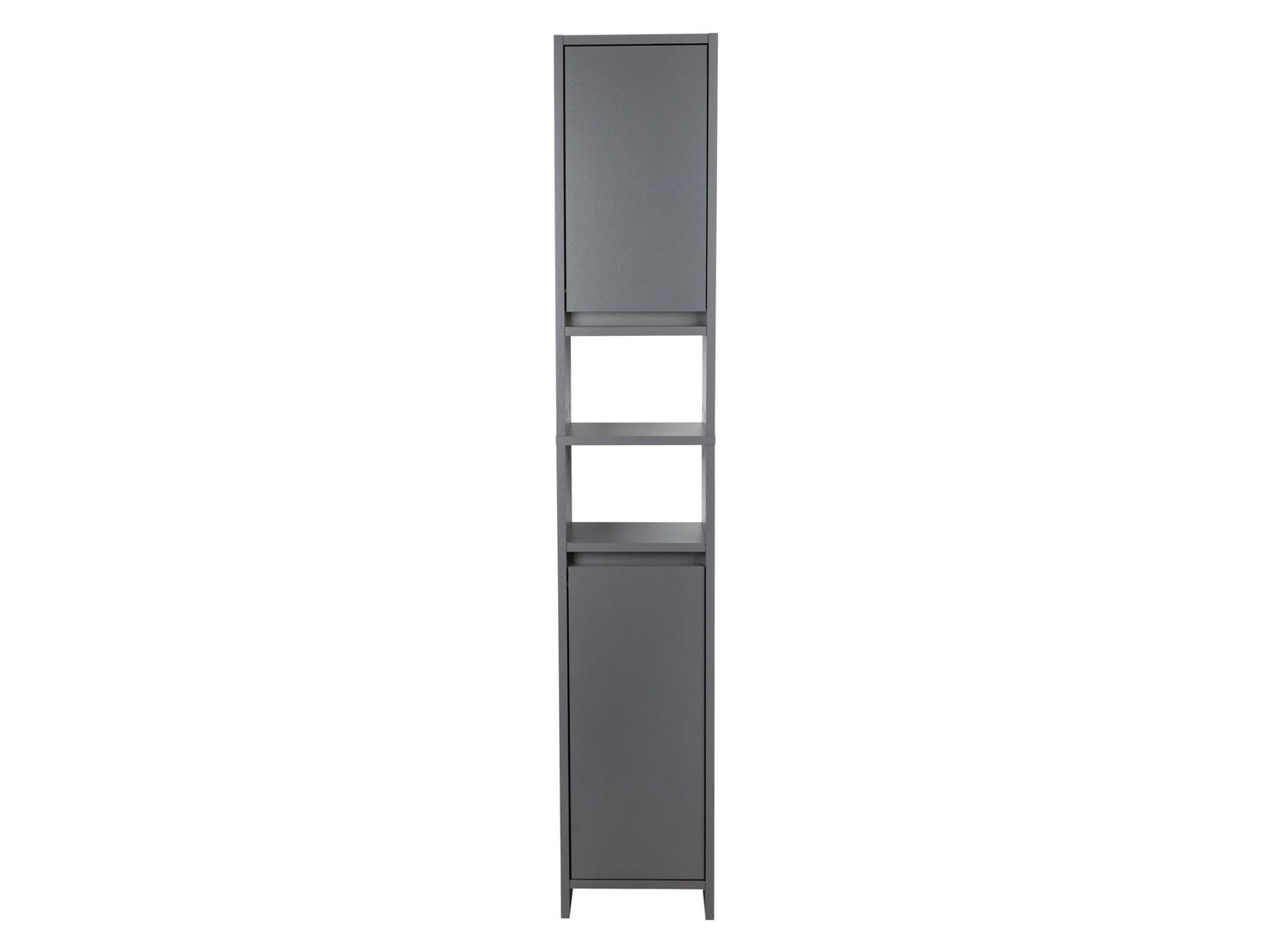 Armoire De Salle De Bain CDF NEL 1K DK - Blanc Brillant, 60x30x174cm - Avec étagères Et Panier à Linge
