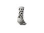 Chaussette blanche à motif léopard