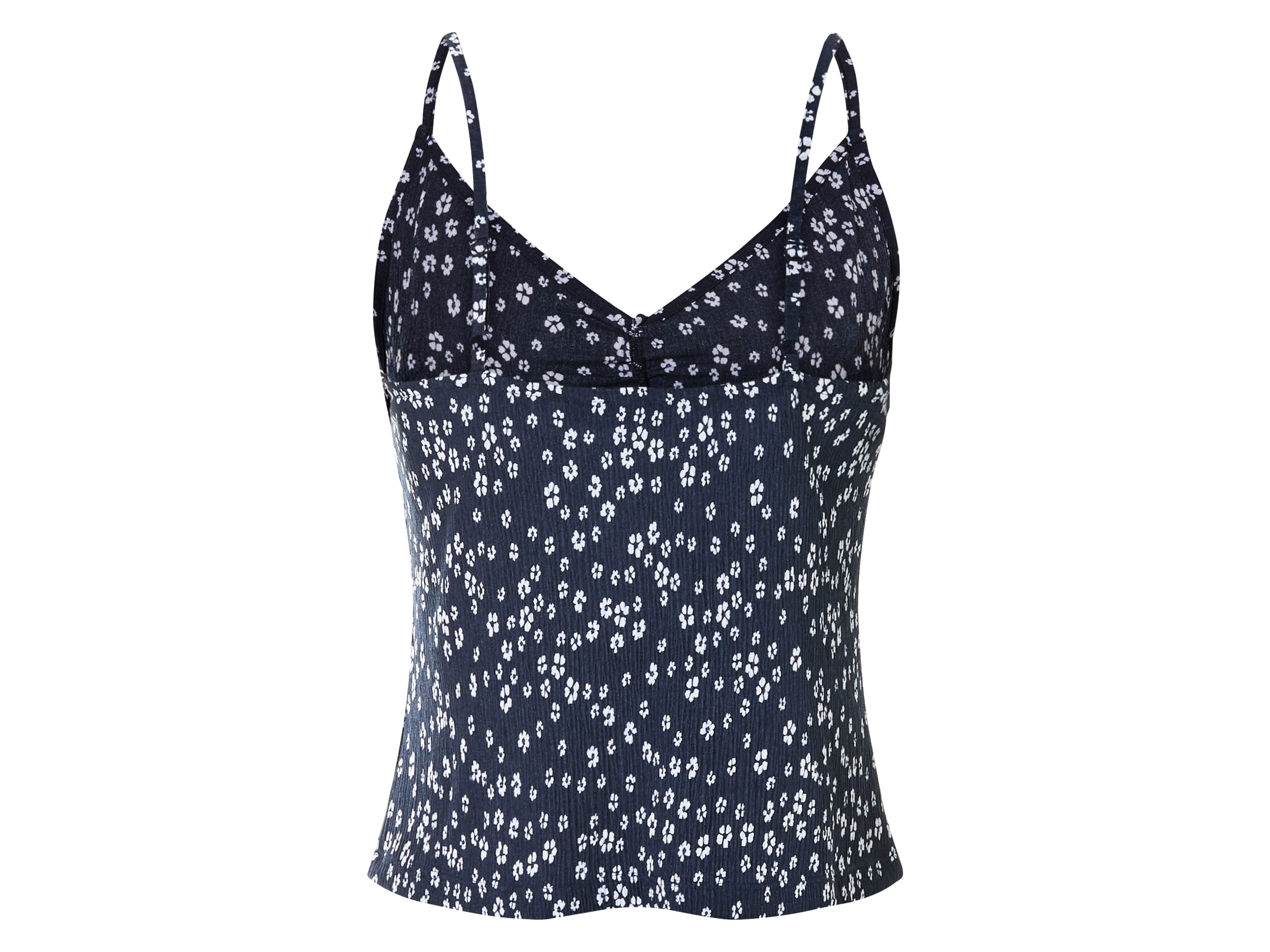 esmara® Top ou Débardeur à fines bretelles femme (bleu marine/blanc, S(34/36))