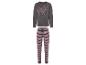 Pyjama à manches longues avec un motif Bambi et un pantalon rayé.