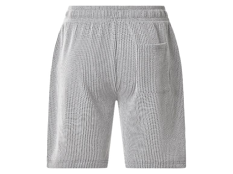 Short rayé blanc et gris avec poche arrière